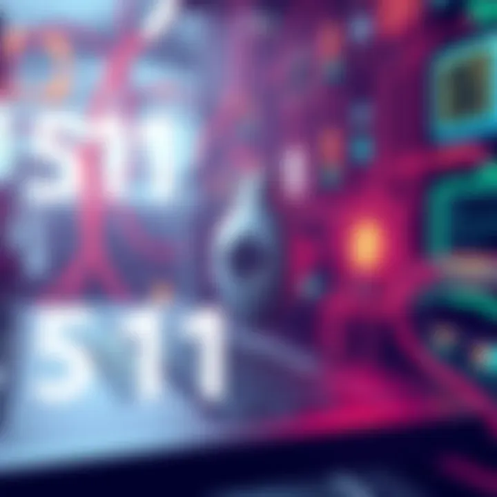 Illustration of a computer network showing a 51% attack on Monero, with symbols of CPU mining and security concerns.