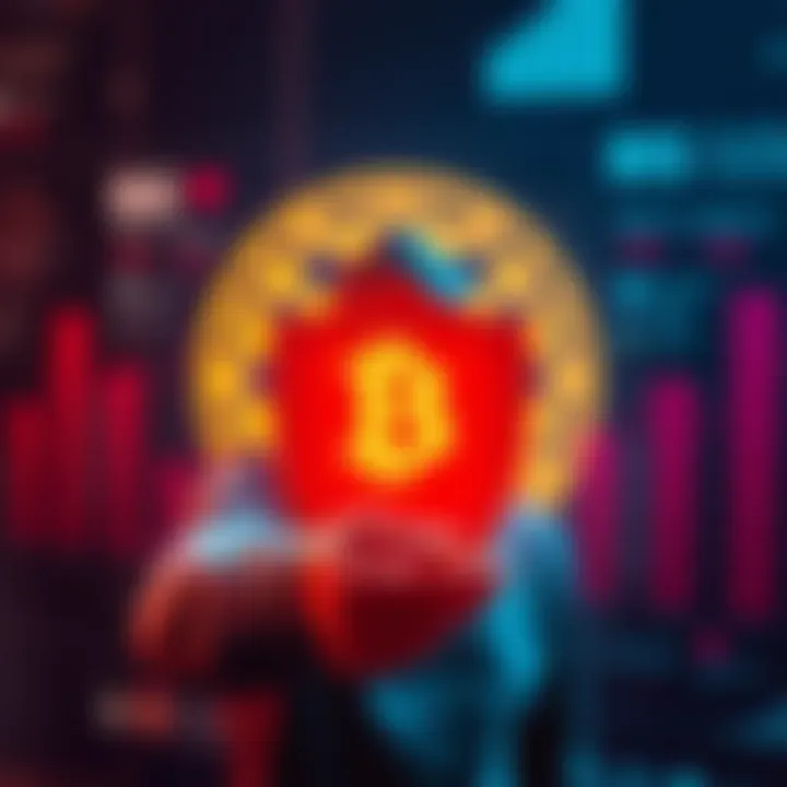 A graphic showing a person holding a shield over their financial data, symbolizing privacy and control in finance, with the BIS logo in the background.