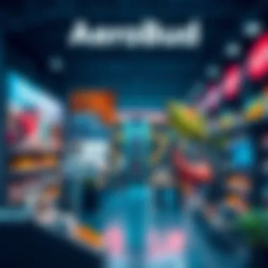 A collage showcasing AeroBud's unique features and advantages in a market setting
