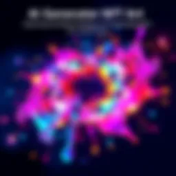 A digital artwork created by artificial intelligence, showcasing vibrant colors and abstract shapes, symbolizing the intersection of technology and art.