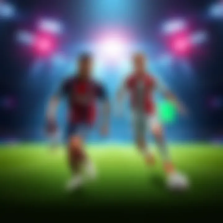 Graphic showing AI predictions for top soccer players' scores, highlighting Kylian Mbappé and Joshua Kimmich.