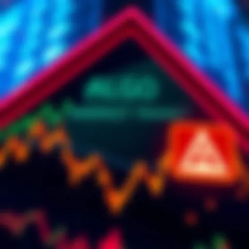 A graph showing a downward trend in ALGO prices, with the logo of Algorand in the corner.