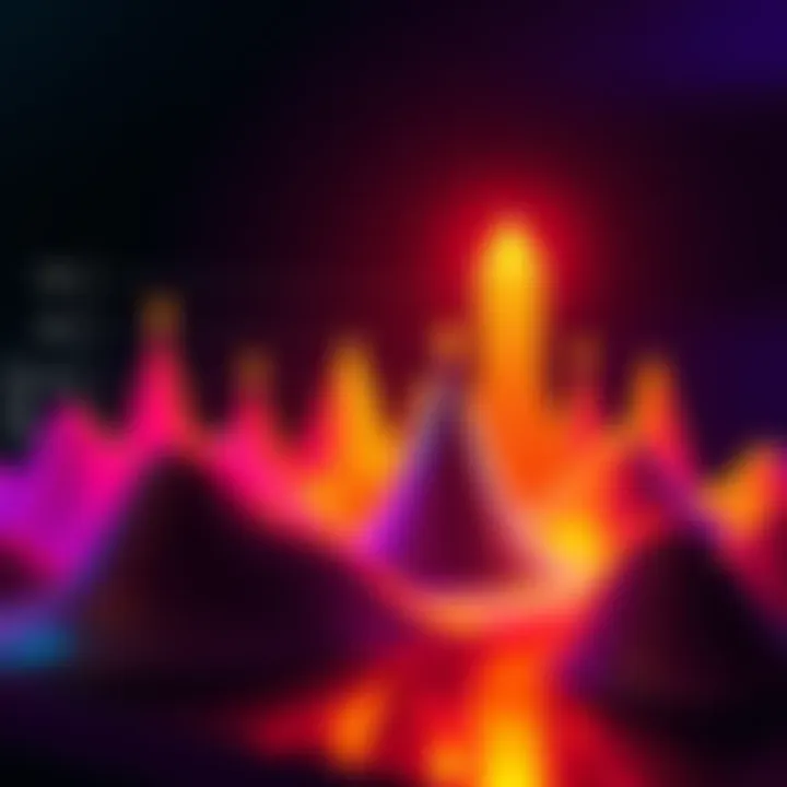 A colorful chart showing various target amounts of Algorand holdings from 100 to 100K Algos, with peaks representing user ambitions.