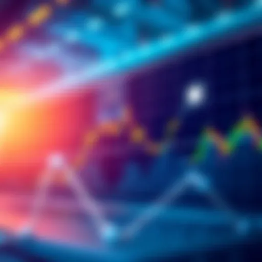 A graph showing fluctuating altcoin prices with a low trading volume indicator, symbolizing market uncertainty.