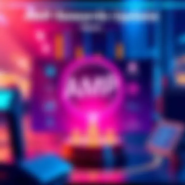 A visual representation of AMP rewards being enhanced, with graphics showing new features and benefits, set against a colorful backdrop.