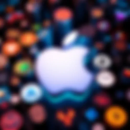 Apple logo surrounded by icons representing cold wallets like Trezor, highlighting the controversy over banning them