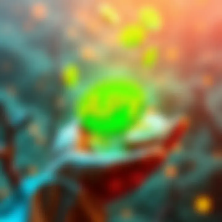 Visualization of APY tokens being held by users, symbolizing growth and future rewards in a digital landscape.
