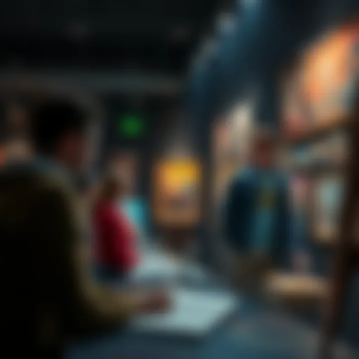 People rating and discussing various art pieces in an online forum