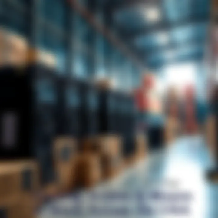 A close-up view of Avalon Q miners in a warehouse showcasing their availability for purchase, with boxes stacked around them and a bright light reflecting off the surfaces.