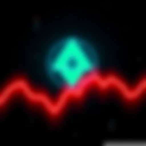 A graphic showing the AVAX cryptocurrency logo with a downward trend line, symbolizing market sentiment and future concerns.