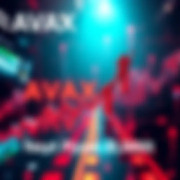 A visual representation of AVAX aiming for a $1,000 value, with upward arrows and graphs indicating market growth and investor excitement.