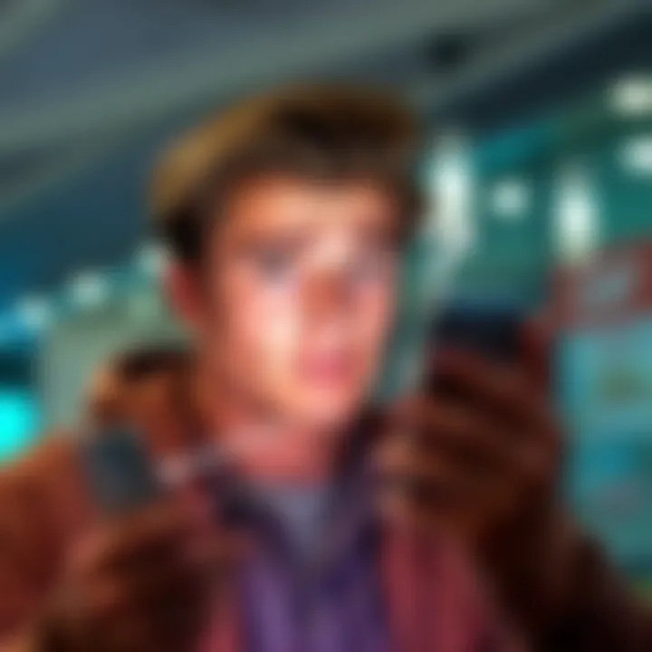 A person looking confused while checking their bank account on a smartphone, showing a small withdrawal