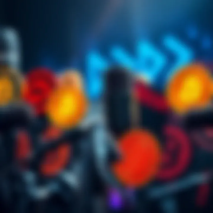 Collection of popular Bitcoin podcast logos and microphones