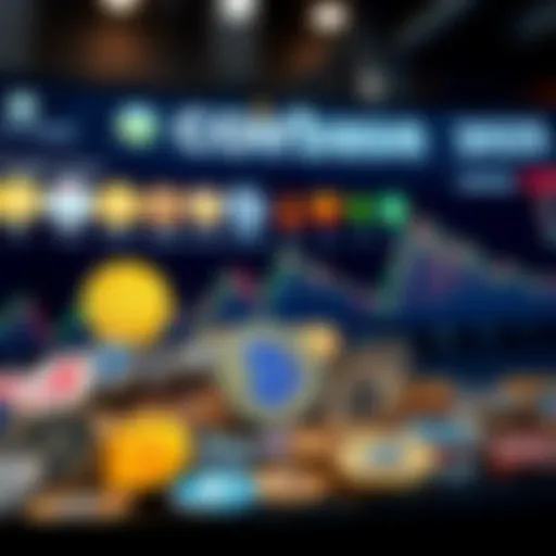 An assortment of popular cryptocurrencies displayed on a screen, representing investment options for 2025