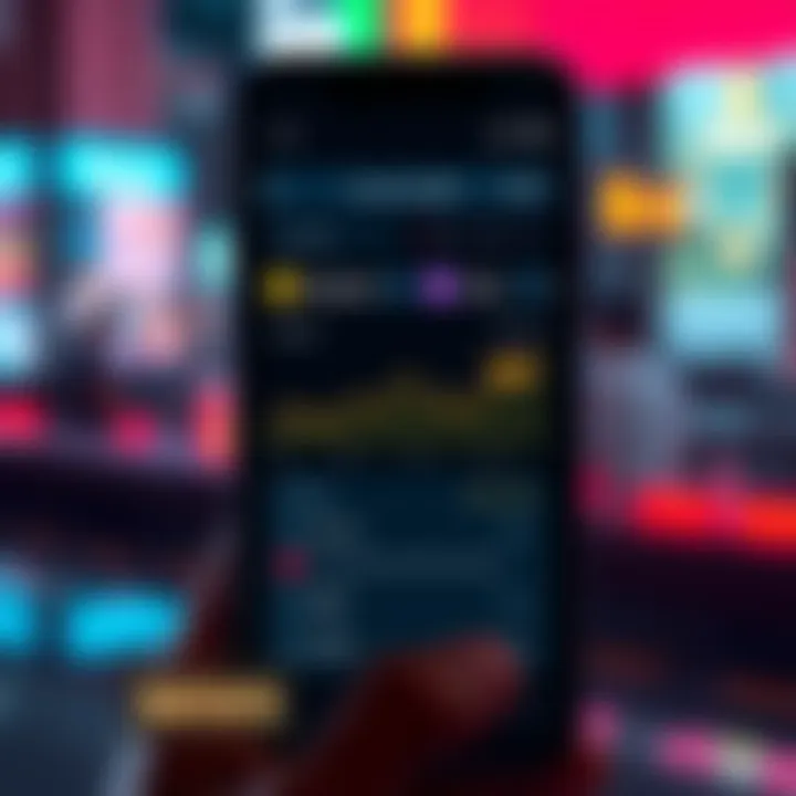 A smartphone displaying a Solana wallet interface with crypto charts and transaction options