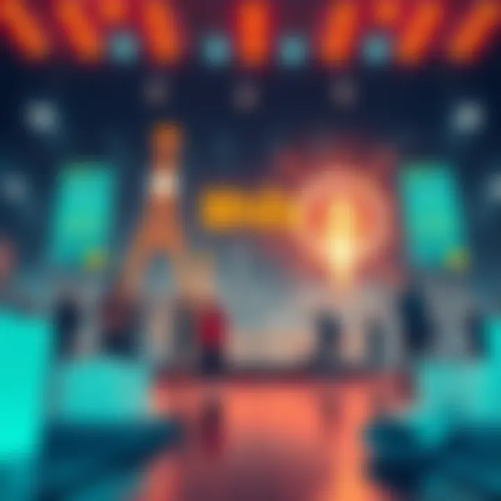 Illustration showing the Bhilai hardfork launch with digital blockchain elements and community engagement