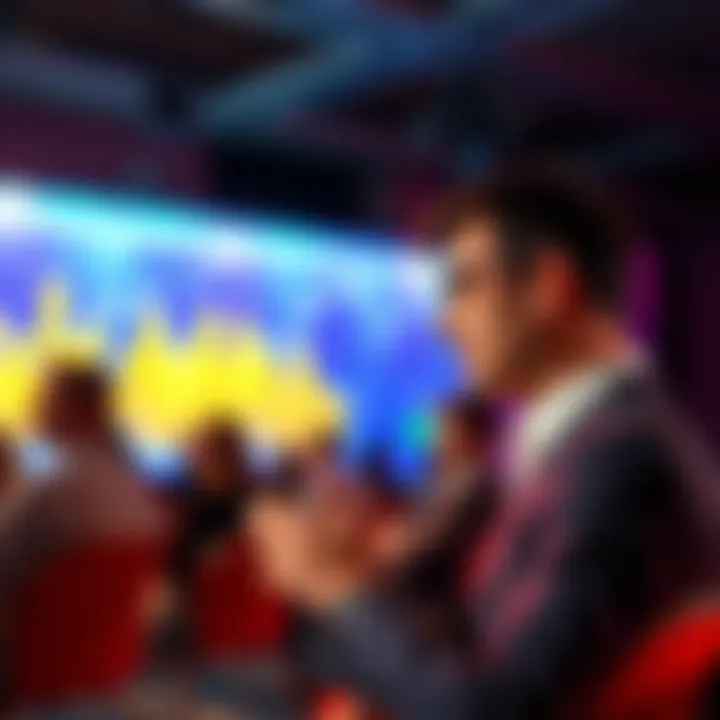 Binance CEO speaking at an event about the role of stablecoins in payment systems