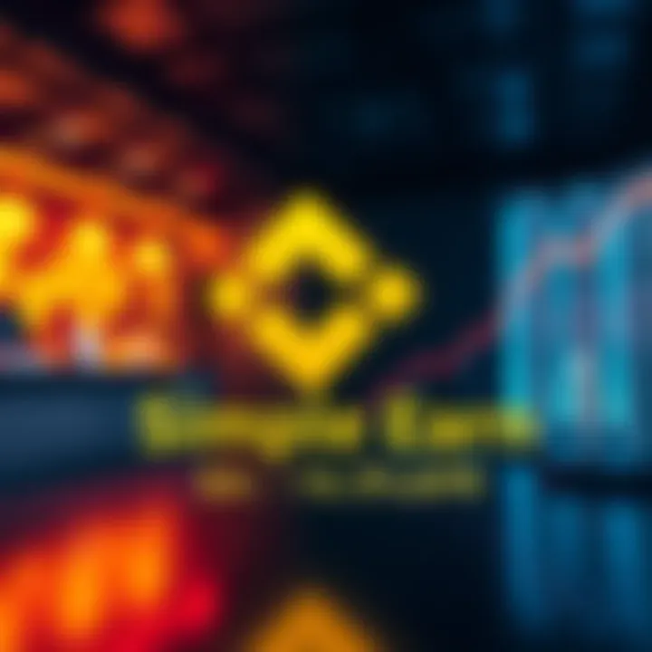 A graphic showing Binance's Simple Earn feature with $A logo and 16.9% APR text.