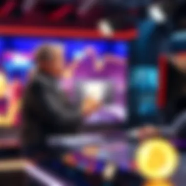 A bitcoin enthusiast sharing bold predictions during a live TV segment with a surprised TV host.