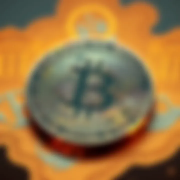 A visual representation of Bitcoin with government symbols, illustrating the theory of Bitcoin's origins linked to state actors.
