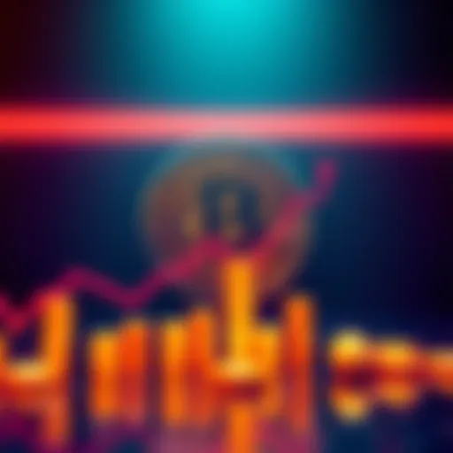 Bitcoin logo with rising graph indicating a surge to all-time high in CAD