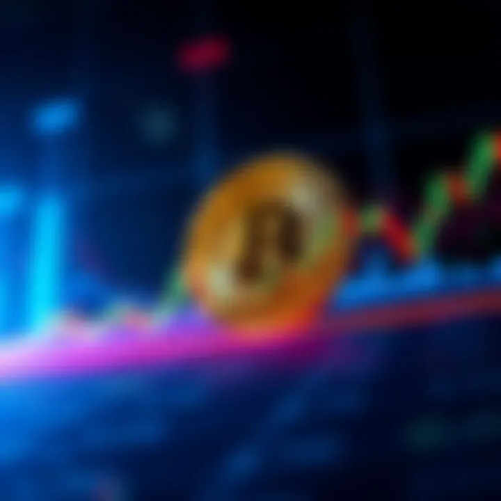 A graph showing Bitcoin's price trends with a breakout line indicated