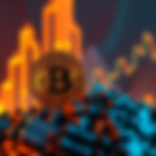 A graphic showing Bitcoin's price surge with a comparison to Bitcoin Cash, indicating concerns about its future sustainability.