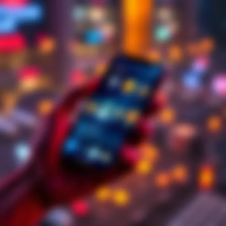 A person holding a smartphone displaying various Bitcoin wallet apps and tools