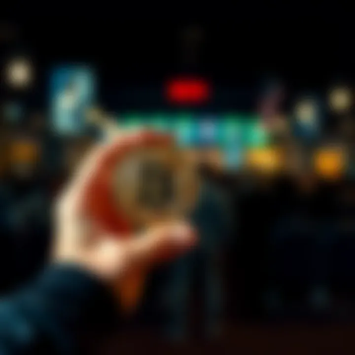A person is holding a Bitcoin Cash coin, showing the symbol of financial freedom and independence