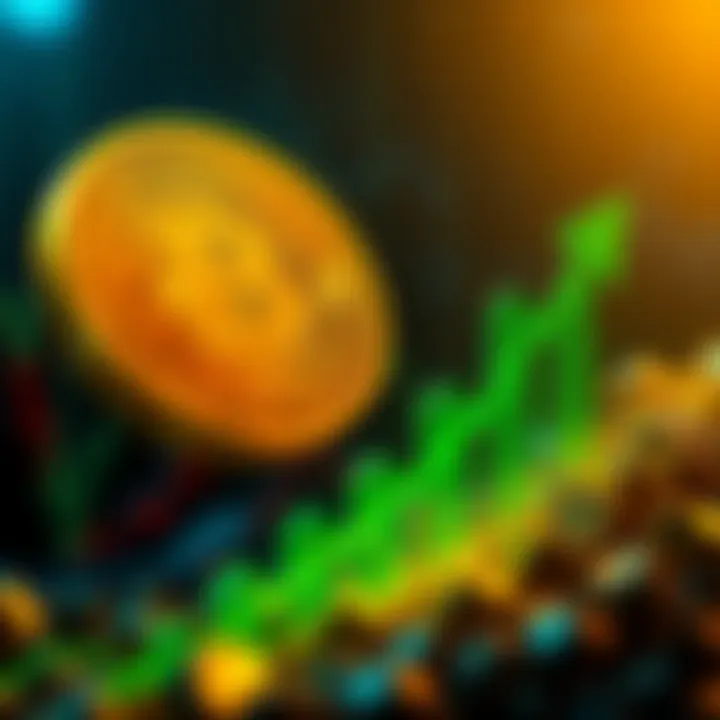 A graphic showing the Bitcoin Cash logo with upward arrows, representing its potential growth amid inflation