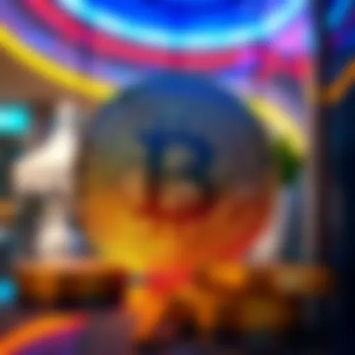 The Bitcoin Cash logo in a vibrant setting, highlighting its growth compared to Bitcoin