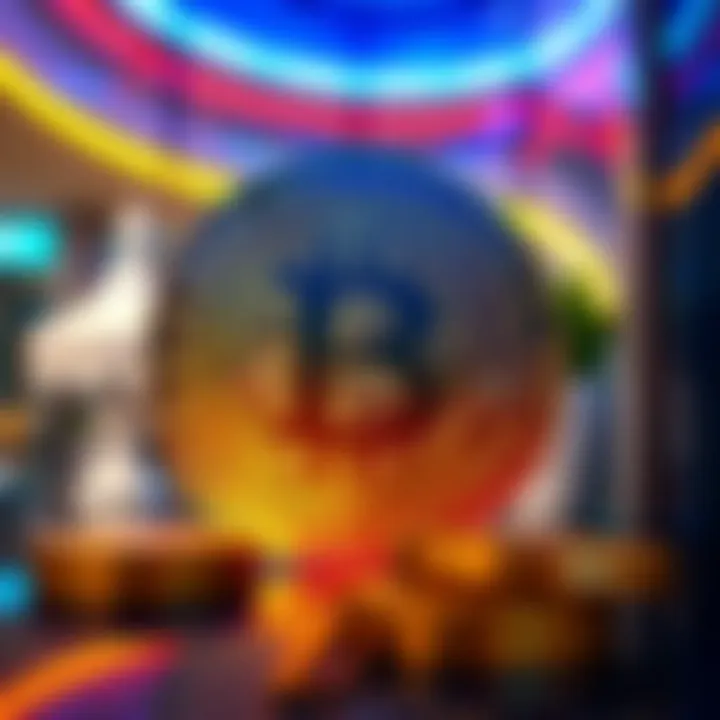 The Bitcoin Cash logo in a vibrant setting, highlighting its growth compared to Bitcoin