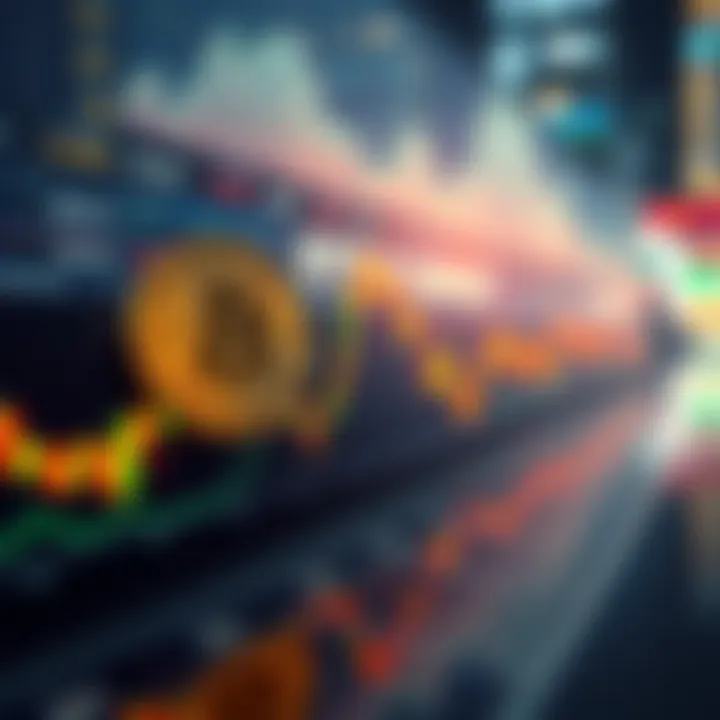 Graph showing Bitcoin Cash price rising, with a soft market backdrop