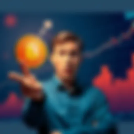 A person looks confused while pointing at a chart that shows S&P500 gains surpassing inflation over 80 years, contradicting Bitcoin's value.