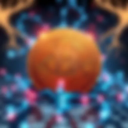 A digital representation of Bitcoin symbolizing electricity and mathematics transforming into currency.