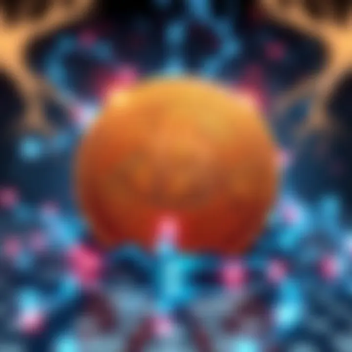 A digital representation of Bitcoin symbolizing electricity and mathematics transforming into currency.