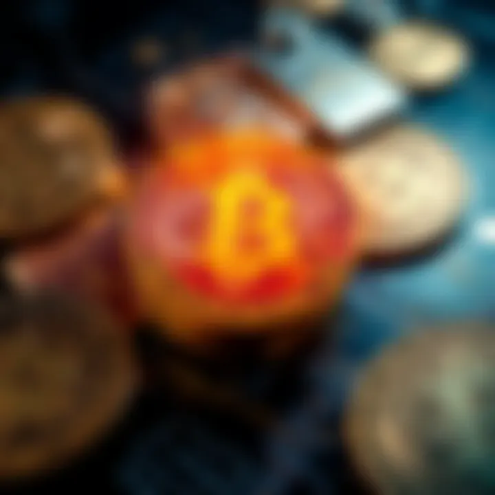Illustration of Bitcoin coins with a focus on Satoshis to symbolize new pricing strategies for investors.