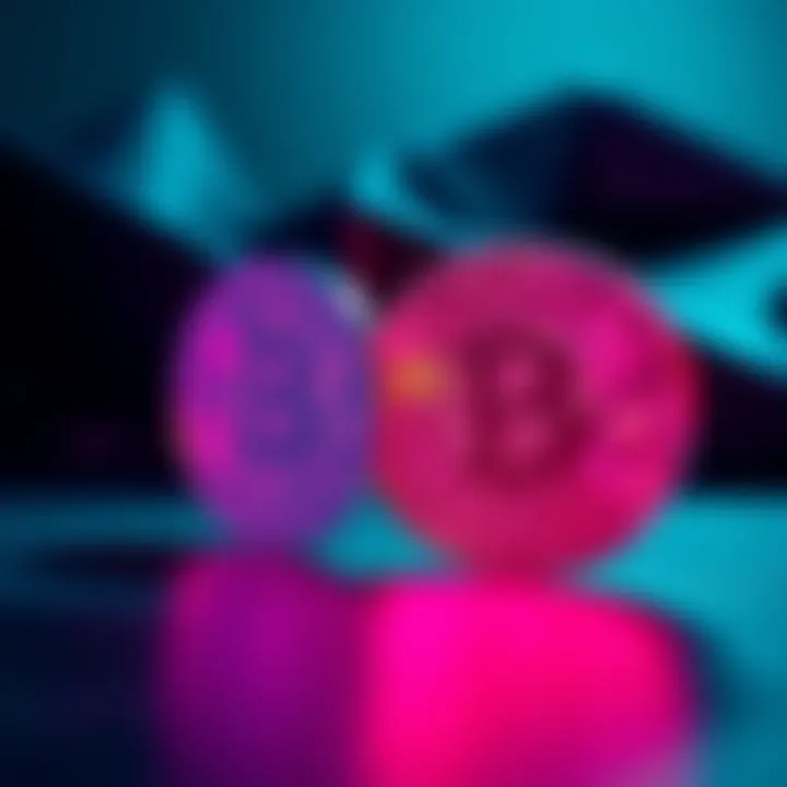 A graphic showing a Bitcoin symbol next to a dollar sign, representing the comparison between Bitcoin and traditional currency.