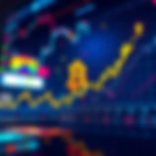 A chart showing Bitcoin price trending upward while altcoin prices dip, reflecting current market sentiment.