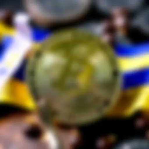 Bitcoin symbol and El Salvador flag, representing the launch of Bitcoin banks in El Salvador.