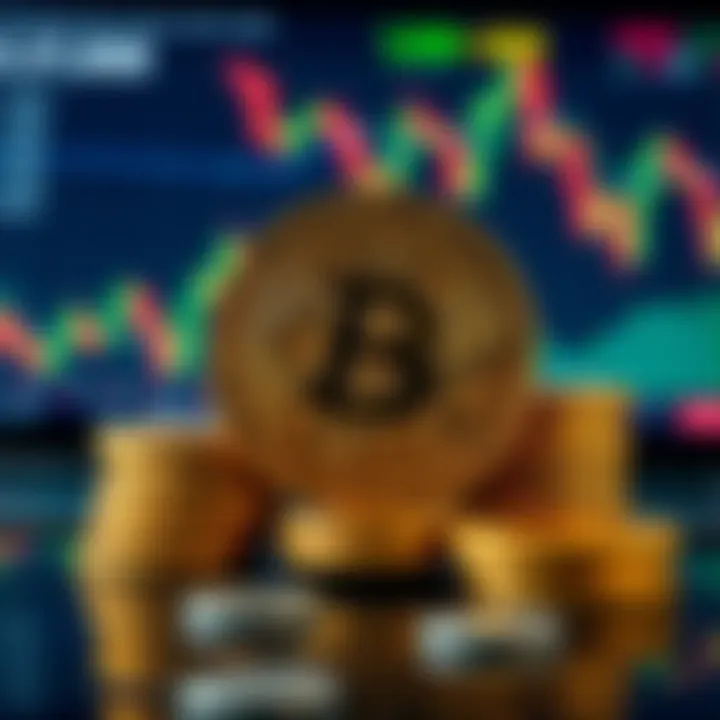 A graphic showing Bitcoin coins with a digital wallet and exchange platform background, illustrating the choice to transfer BTC or hold it.