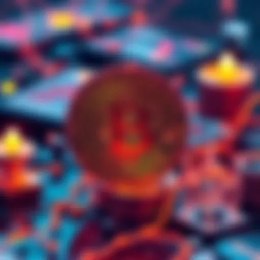 A digital representation of Bitcoin with futuristic elements symbolizing finance and technology in 2025