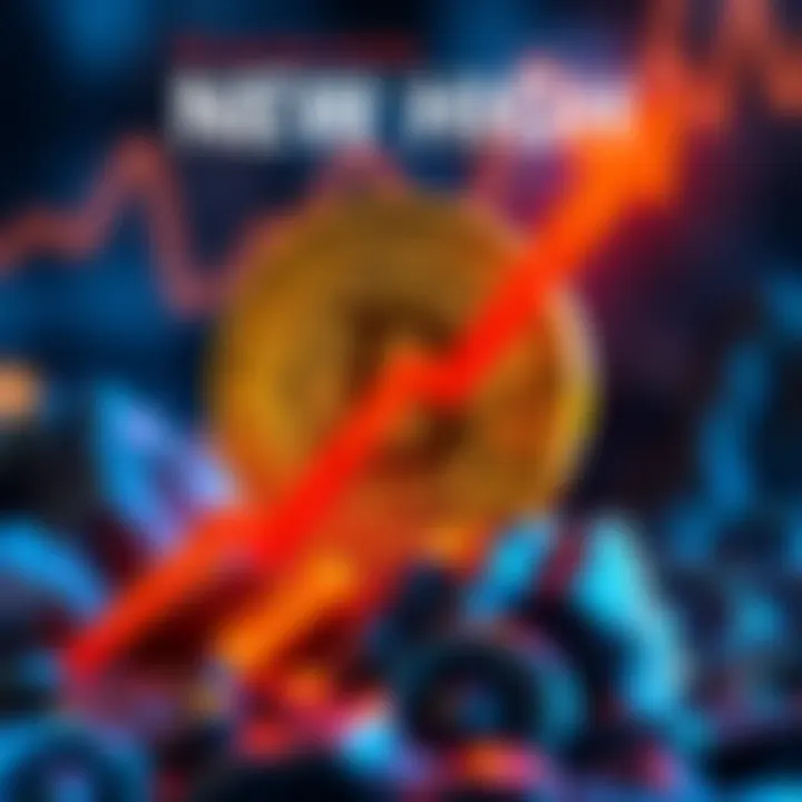 A graphic showing Bitcoin symbol with an upward arrow, representing its all-time high in 2025.