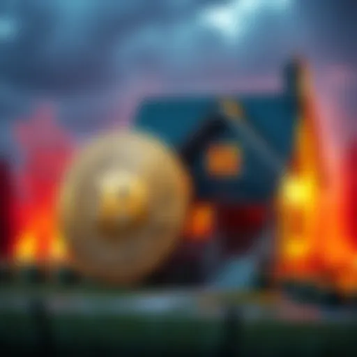 A visual representation of Bitcoin alongside a house, symbolizing the potential of cryptocurrency in real estate purchases.