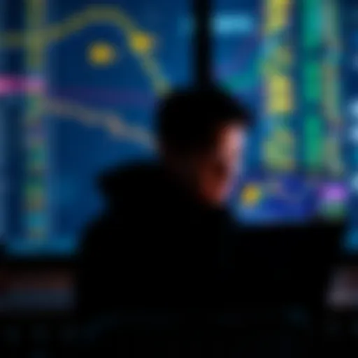 A person contemplating investing in Bitcoin while holding a laptop and a Bitcoin graphic on the screen.