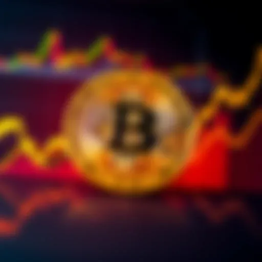A Bitcoin logo surrounded by charts showing upward trends, representing current Bitcoin investment discussions and debates.