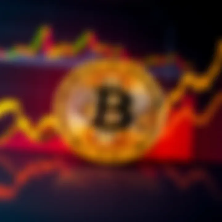 A Bitcoin logo surrounded by charts showing upward trends, representing current Bitcoin investment discussions and debates.