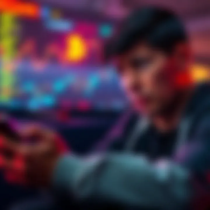 A person looking worried while checking Bitcoin prices on a smartphone, showcasing the volatility of cryptocurrency markets.