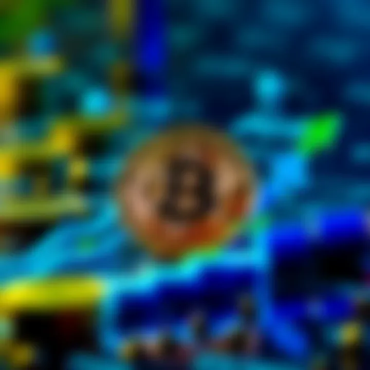 Graphic showing Bitcoin symbol with growth arrows and logos of Blackrock and Michael Saylor, representing their influence on Bitcoin's scarcity