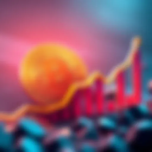 Illustration of Bitcoin logo with upward trend graph showing significant market cap growth, symbolizing investment rise in October.
